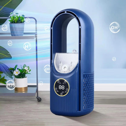 Bladeless Fan, 6 Speed Small Personal Cooling Fan Quiet USB Table Desk Misting Fan with Timing for Office Living Room Bedroom
