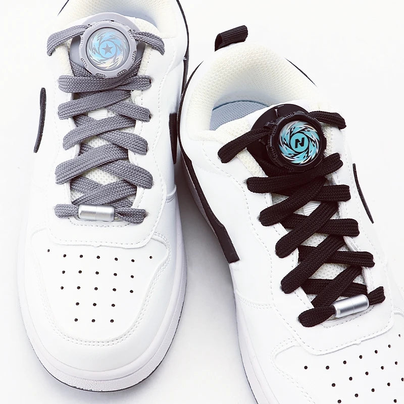 Automatic Flat Shoelaces Without ties casual shoes Swivel Buckle Laces Adults Kids Sneakers No Tie Shoe laces