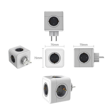 Massfa Multi Usb Power Strip Electrical Plug Cube Multiple Extension Socket with 4 Eu Outlets 3680W Adapter for Home Office