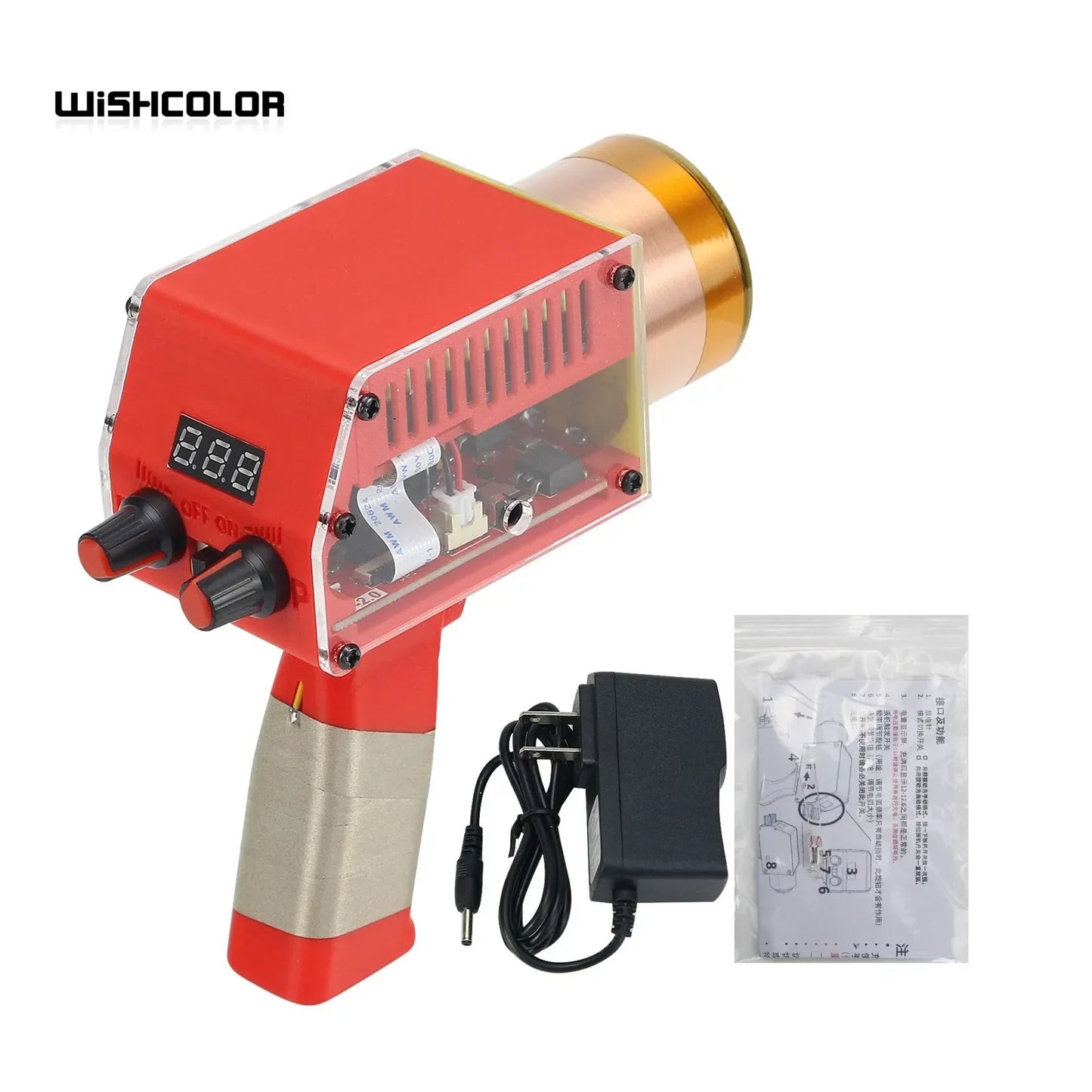 Wishcolor Handheld Tesla Coil Rechargeable Solid State Tesla Coil Manual & Automatic Modes with Yellow Shell