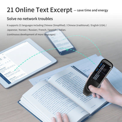 Dictionary Translation Scanner Reading Translator Device Multilingual Scanner Noise Reduction Recording Pen Support 112Languages