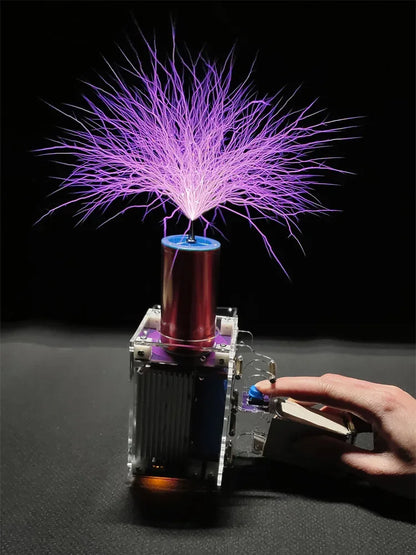 Third Generation Plus Official Enhanced Version 80W 6A Tesla Coil Gun Handheld Magnetic Energy Generator with Power Adapter