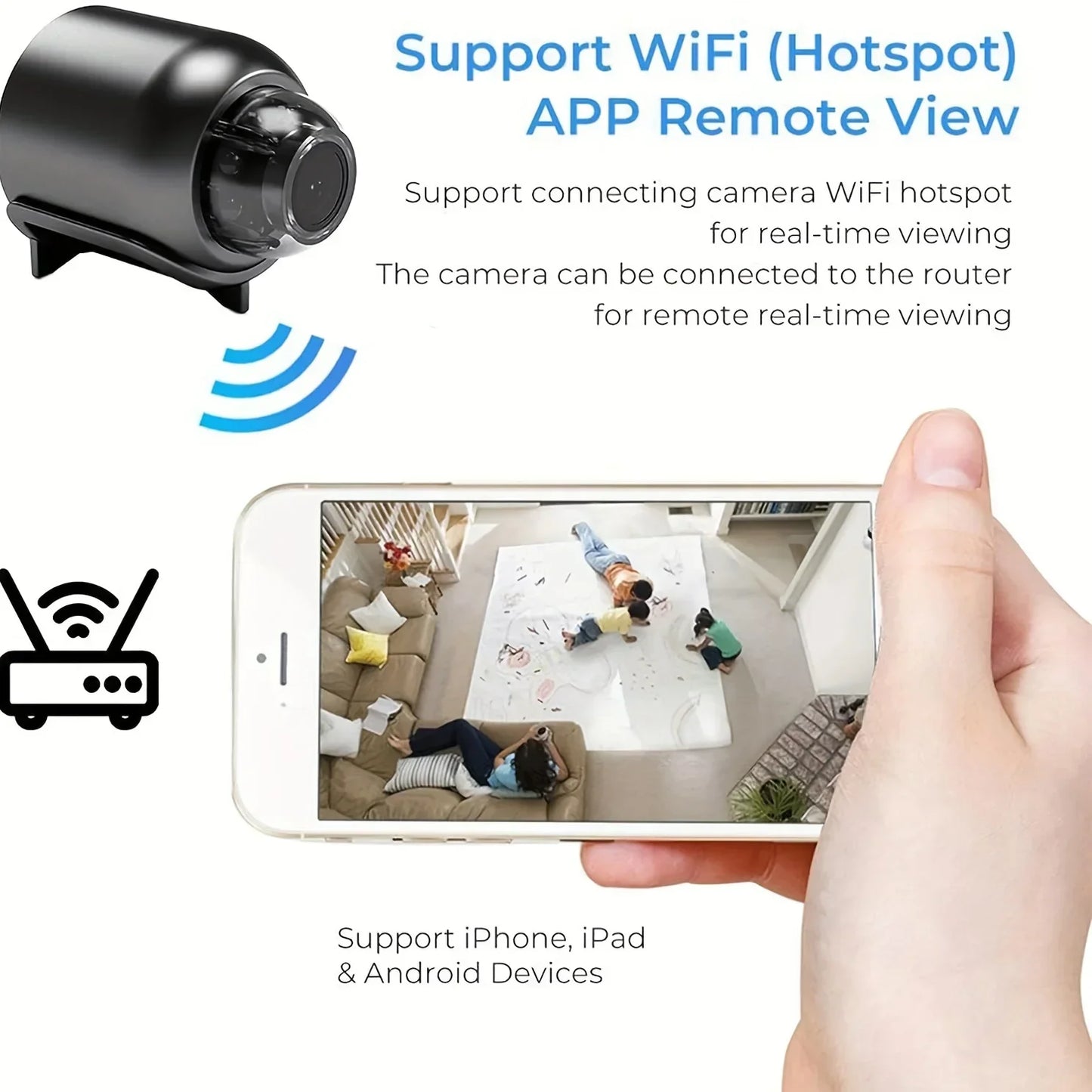 Wireless WiFi 1080P HD Mini Camera HD Night Vision Camera X5 Remote Monitor IP Cam Kids Pet Safety Monitoring