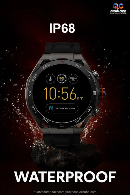 2025 QC AX09 HW18 Circular Android Smartwatch 4G GPS Navigation 4+64GB WiFi Rotating Camera Video Call Health NFC IP67