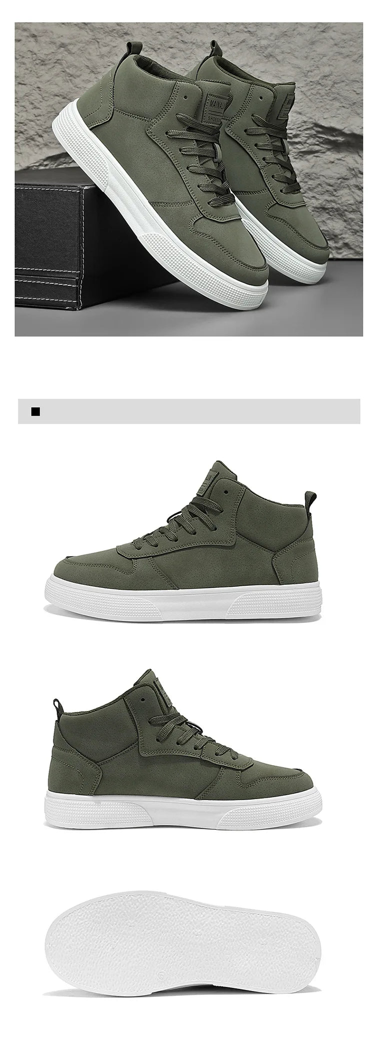 Brand Men's Vulcanzed Shoes Platform High Top Man Sneakers Lightweight Male Running Shoes Breathable Comfort Casual Sport Shoes