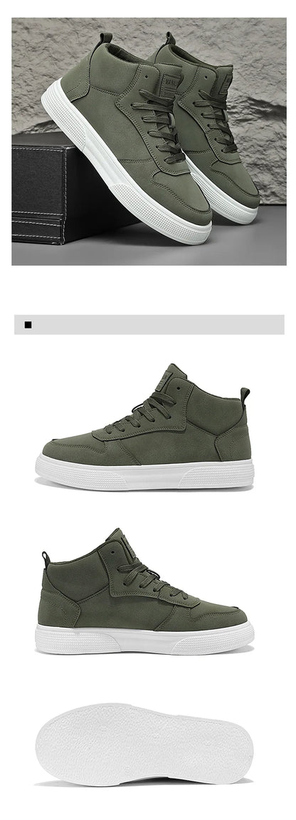 Brand Men's Vulcanzed Shoes Platform High Top Man Sneakers Lightweight Male Running Shoes Breathable Comfort Casual Sport Shoes