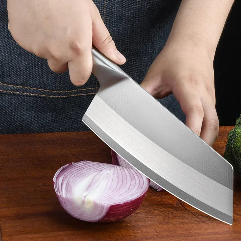 Cleaver Kitchen Knives Wooden Handle Stainless Steel Utility Knife Slicing Fish Vegetables Butcher Knife Chef Cleaver Meat Knife