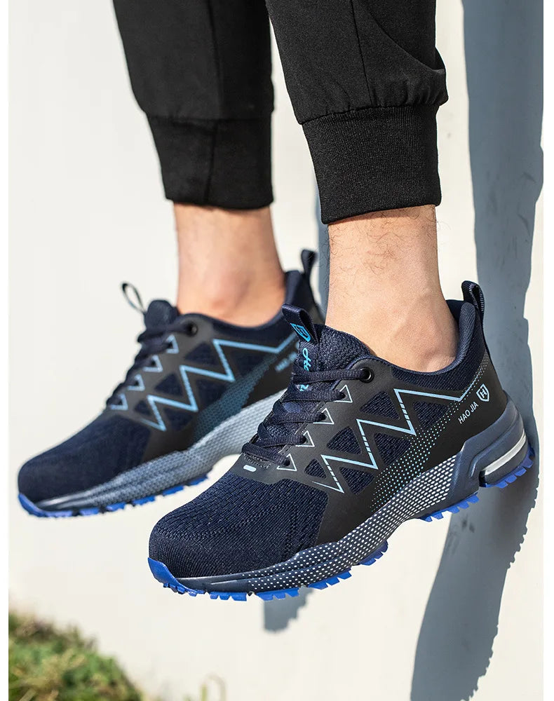 Oulylan Puncture Proof Work Safety Boots Man Breathable Work Shoes Male Men's Fashion Safety Shoes  Steel Toe Sneakers