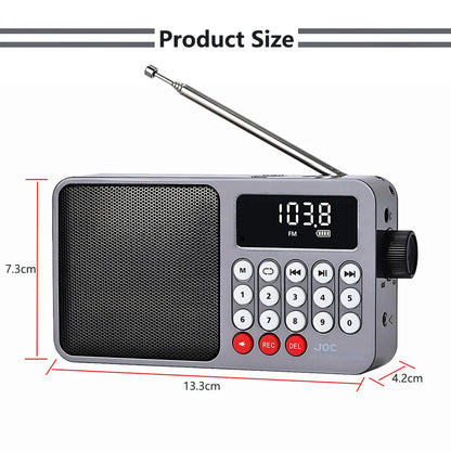 Solar FM Radio Portable Bluetooth Speaker with LED Light support Recording TF Card USB Play Wireless Speaker Radio FM Receiver
