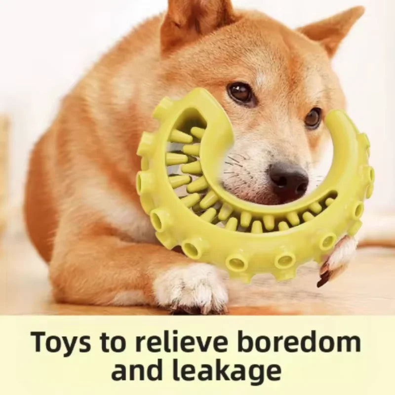 Dog Teething Toy Chew Stick Bite Resistant Fun Leak Proof Food Toy Pet Teether Cleaner Stick