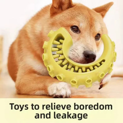 Dog Teething Toy Chew Stick Bite Resistant Fun Leak Proof Food Toy Pet Teether Cleaner Stick