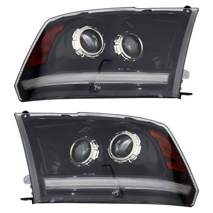 1pcs Full LED Headlight Fit for 2009-2018 Dodge Ram 1500 2500 3500 Sequential Turn Signal&DRL Headlights