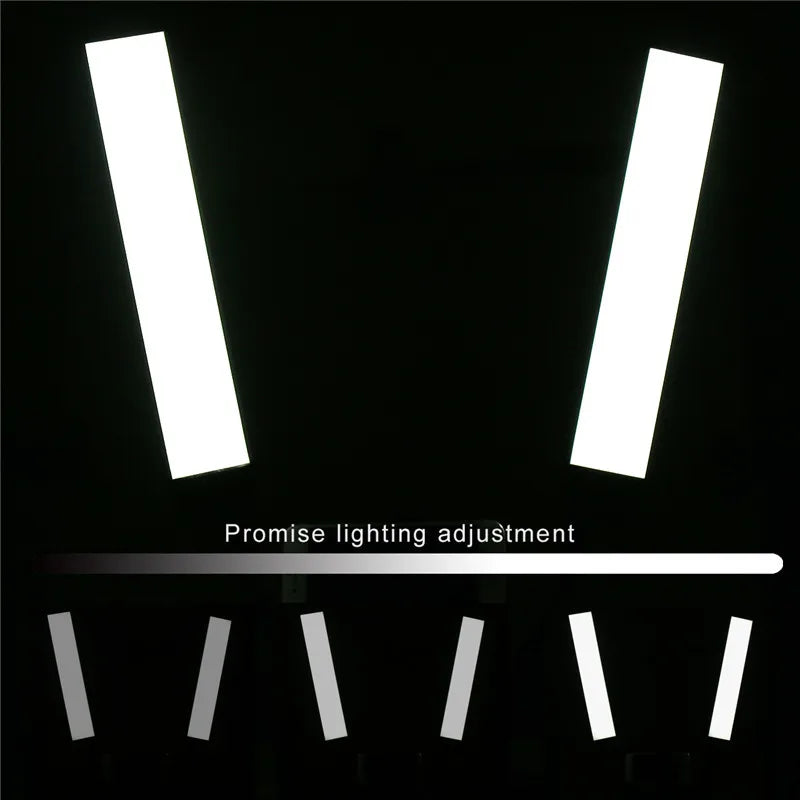 45W LED Video Light Double Arms Fill LED Light Selfie Light Long Strips LED Light for Photo Studio Live Broadcast Tiktok Stream