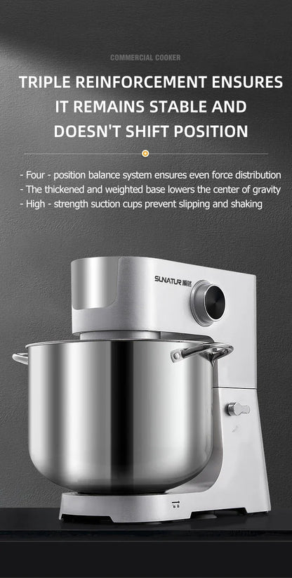SUNATUR 16L Stand Mixer 2200w electric kitchen blender Commercial Food processor Large capacity Two kneading hooks dough mixer