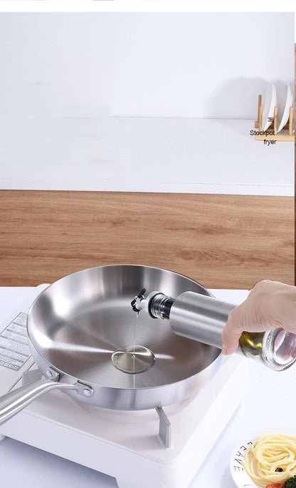 304 stainless steel frying pan, non stick pan, steak pan, suitable for gas stoves and induction cookers, uncoated kitchen utensi