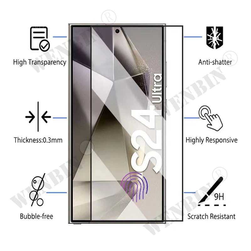 3 Pcs Tempered Glass For Samsung Galaxy S26 S25 S24 S23 S22 Ultra Plus FE A57 A56 A36 A17 Screen Protector Full Protective Glass by PDG ibma