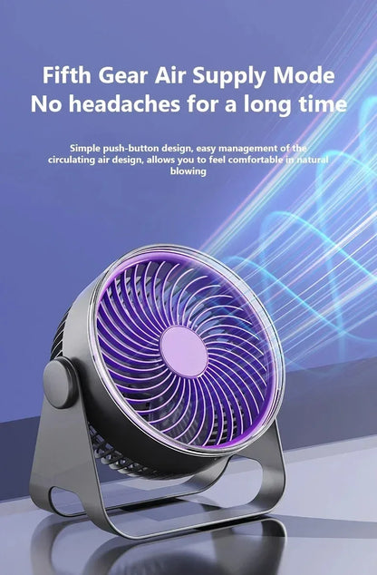 5-Speed Adjustable Multifunctional Electric Fan Circulator Portable Quiet Home Ventilator Desktop Wall Ceiling Fan Air Cooler