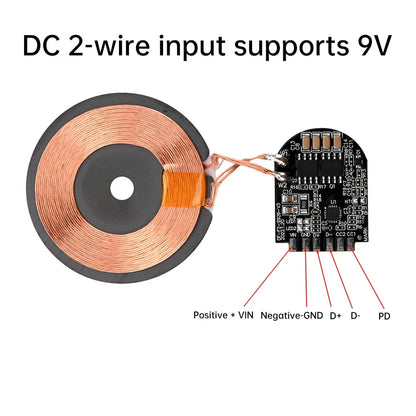 Transmitter Module Coil Circuit Board 5V 9V 5/10/15W Qi Fast Charging Wireless Charger PCBA DIY Standard Accessories