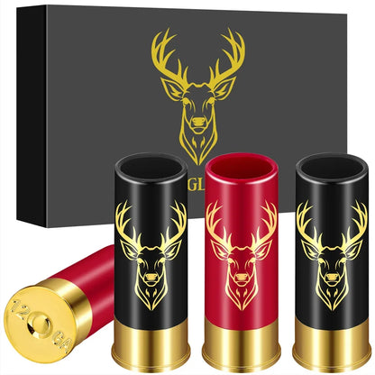 4pcs/Set Small Wine Cup Gift Box Creative Deer Head Pattern Plastic 12 GA Shot Glasses Wedding Party Drinkware Cup Gift