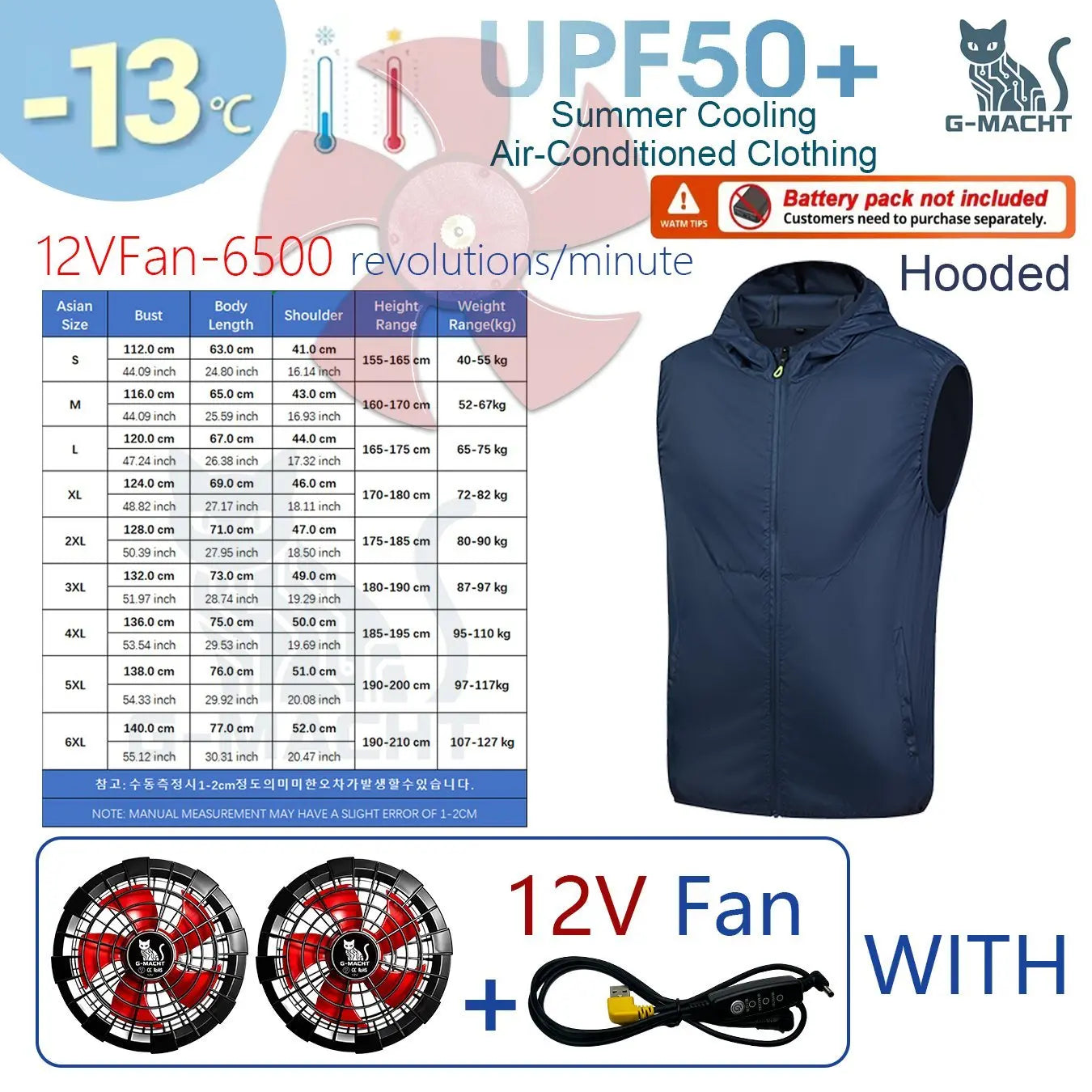 Summer Cooling Vest Men USB Charging Fan Sleeveless Jacket Air Conditioning Clothing Breathable Cool Working Coat for Outdoor Wo