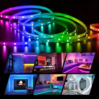RGB LED Strip Light APP Bluetooth Control IR for Bedroom Living Room TV Backlight Remote Lamp Neon Lighting Home Kit Appliance