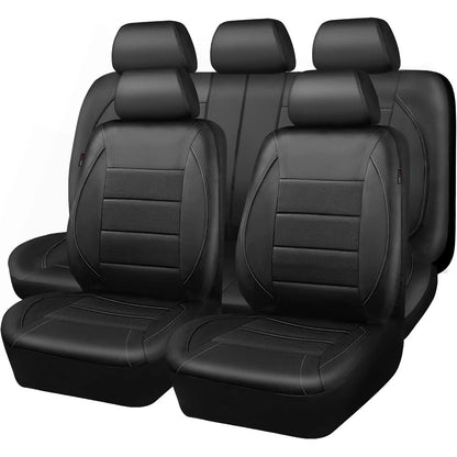 Universal Leather Car Seat Covers Simple Style Breathable 5 Seat Car Seat Cover by PDG ibma