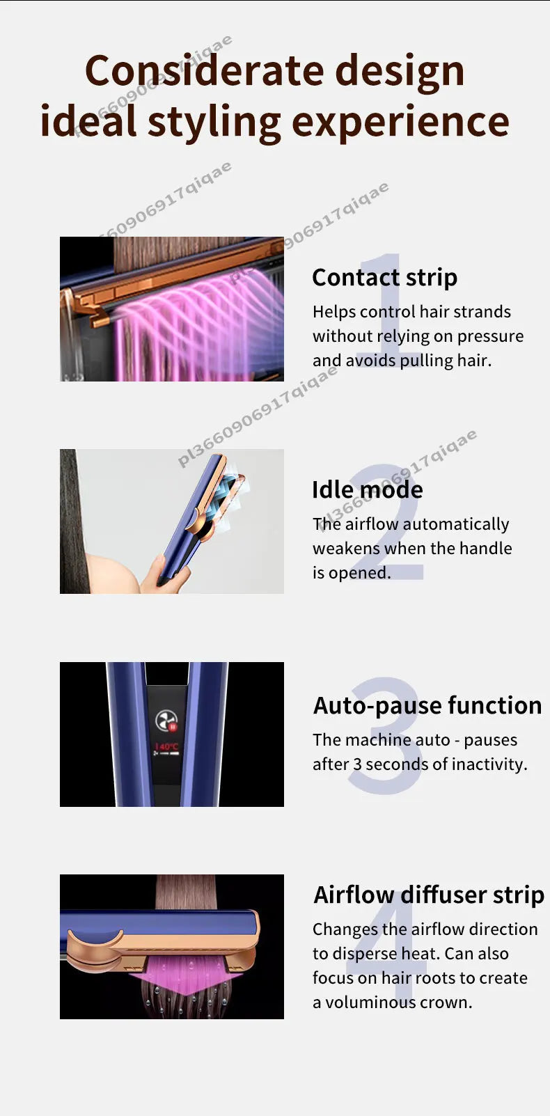 2 IN 1 Hair-care Airstrait Hair Straightener Hair Dryer Negative Ion Hair Styler Long-Lasting Styling Tool Hairdryer Machine