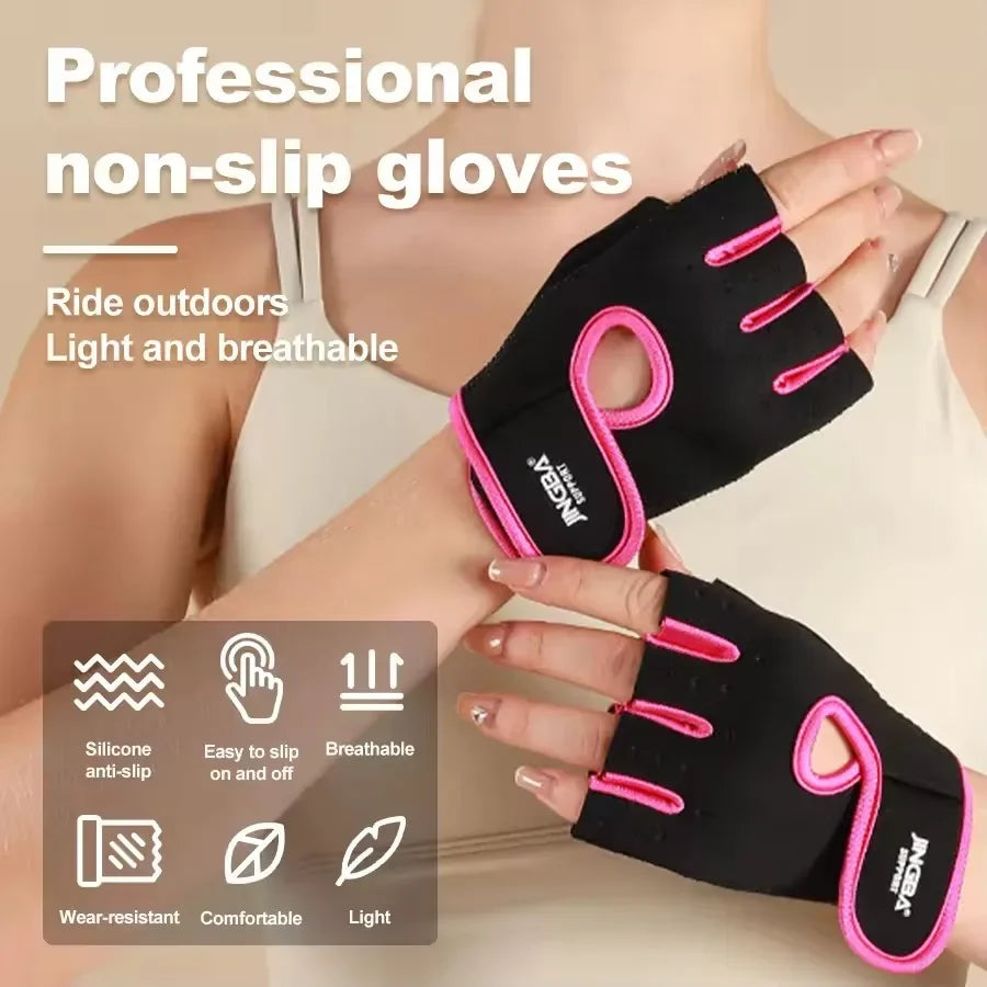 Unisex Gym Workout Gloves for Weight Lifting Fitness Body Building Sports Training Cycling Exercise - Durable Protection Grip