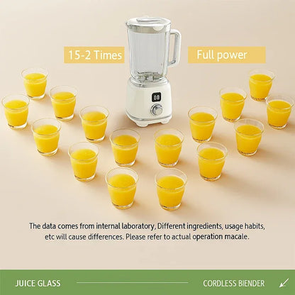 Portable Blender Cup 600ML Mini Juicer Mixer/3000mAh USB Rechargeable/10-Blade Powerful Motor For Smoothies/Vegetables