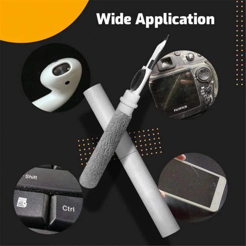 3 in 1 Earbuds Cleaning Pen Tool for AirPods Pro 3 2 1, Portable Bluetooth Earphone Cleaner Kit Brush for All Earphones