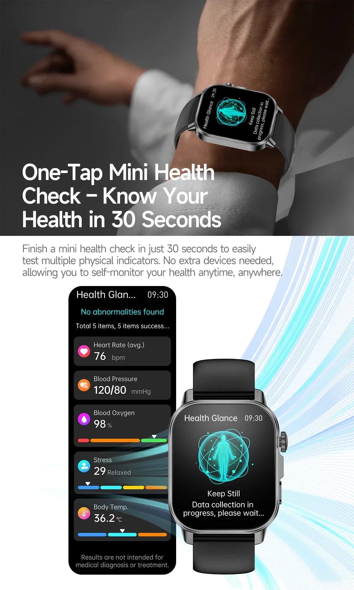 2026 New Health Smart Watch Precise Measurement ECG+PPG Blood Pressure Uric Acid Body Fat Analysis call SmartWatch For Men Women