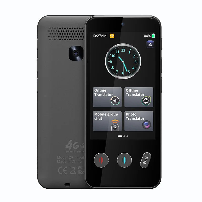 Smart Translator Z9 Global Languages Voice Intelligent Online Translation Machine Speech Translate Device Support 4G SIM Card