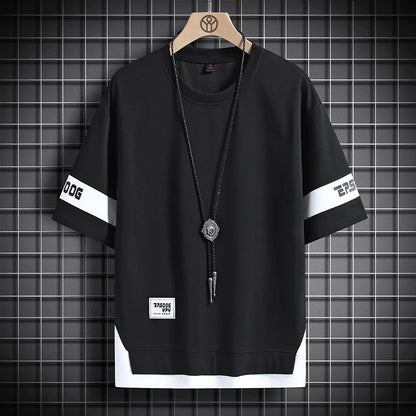 Hip Hop Loose Mens Streetwear T-shirts Casual Classic 2025 Summer Short Sleeves T Shirt Black White Tshirt Tees Oversize 5XL