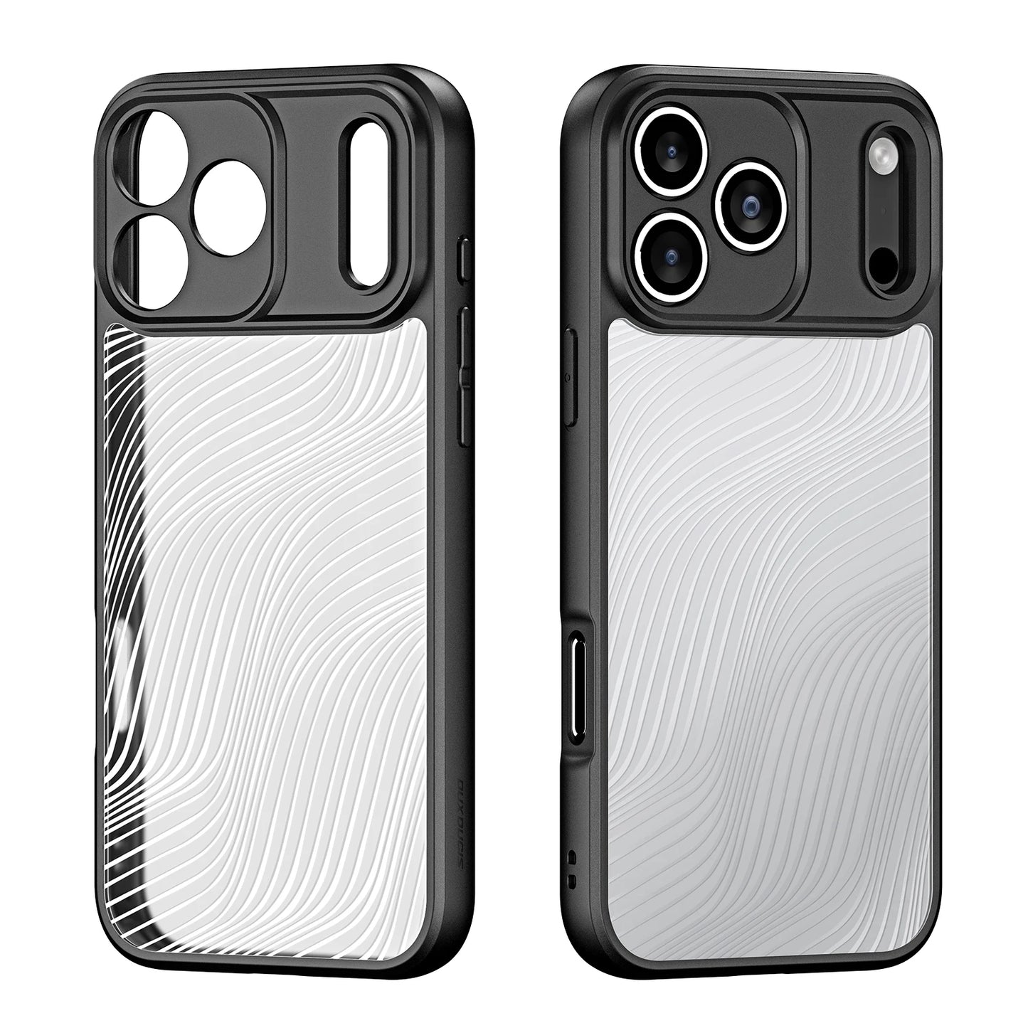 DUX DUCIS Magnetic Phone Case for iPhone 17 Pro Max & iPhone 17 Air Back Stand Cover with Transparent Flowing Lines Design