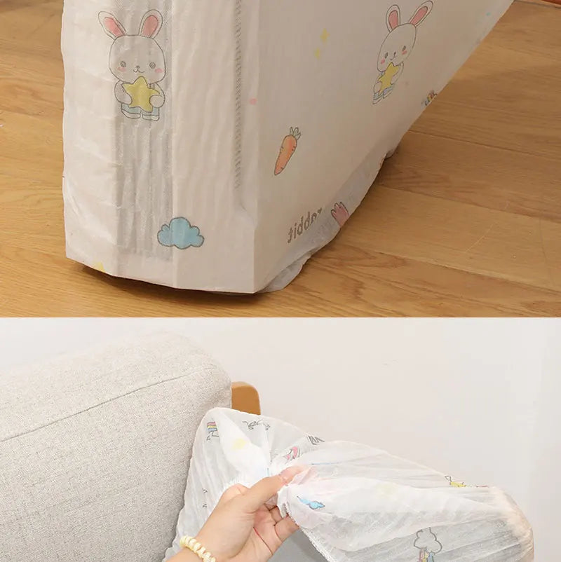 10Pcs Non-Woven Appliance Covers,Dust Protector for Air Conditioner Cartoon Pattern Fan Rice Cooker Microwave Oven Protect Cover