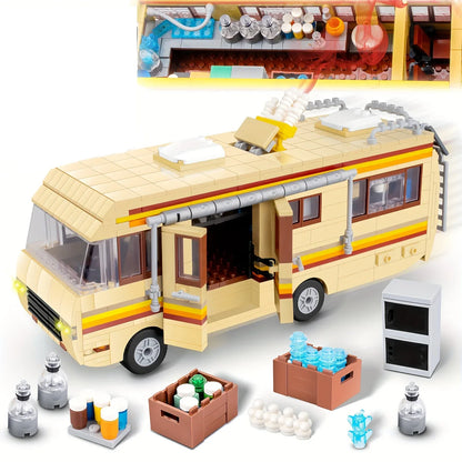 986pcs Breaking Bad Building Set Bus Toy Accessories Educational DIY RV Toy Birthday Party Favor For Boys Girls Christmas gift