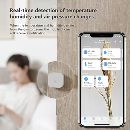 Aqara Temperature Sensor Zigbee Smart Air Quality Pressure Temperature Humidity Sensor Matter Smart Home for Apple Homekit APP