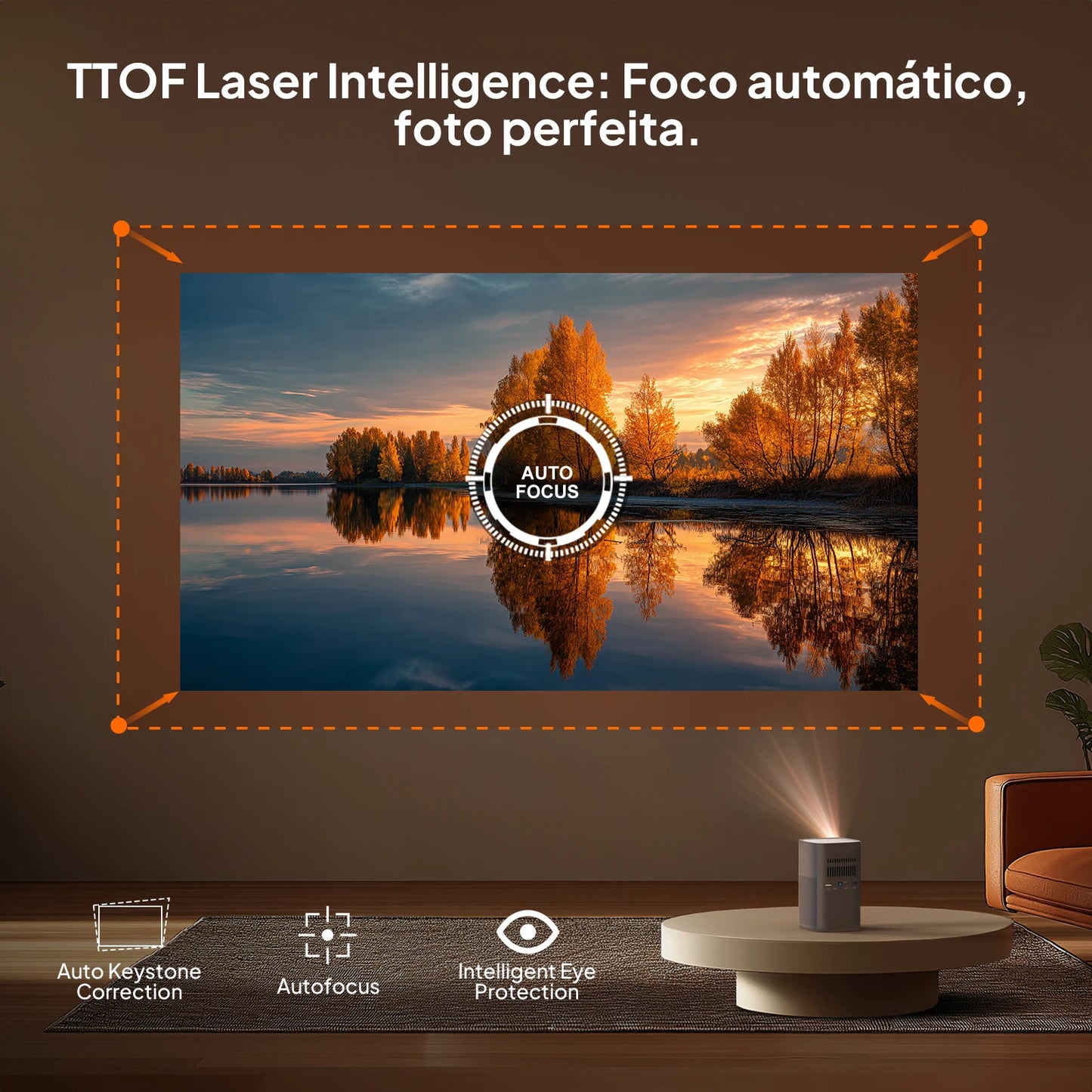 VEVSHAO V30 1080P Portable LED DLP Projector with Built-in Battery Smart Wifi Android System 3D Ready for Home  and Outdoor Use