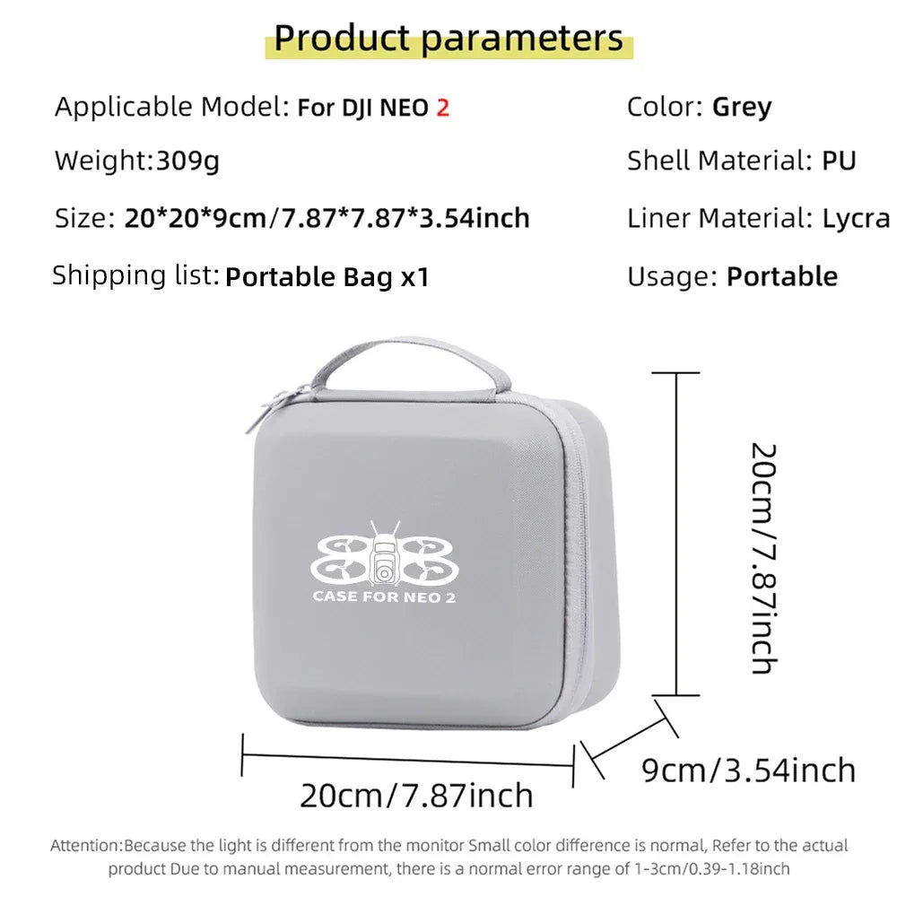Carrying Shockproof Case For DJI NEO 2 Case Portable Storage Bag For DJI Neo 2 Drone Remote Accessories