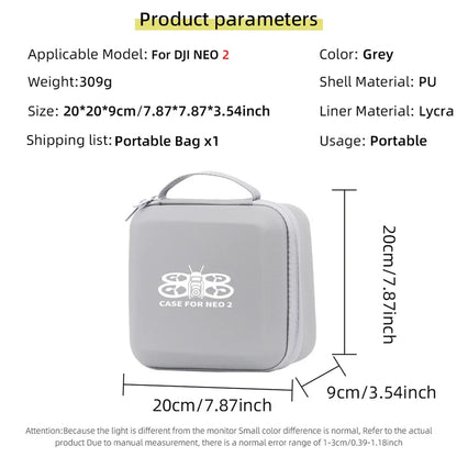 Carrying Shockproof Case For DJI NEO 2 Case Portable Storage Bag For DJI Neo 2 Drone Remote Accessories