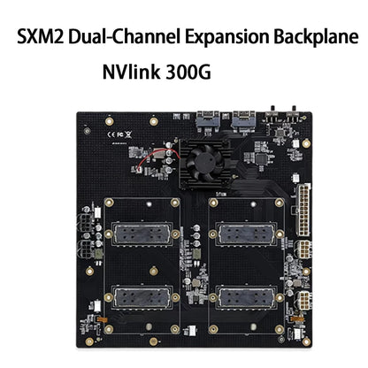 SXM2 for NVIDIA V100 GPU Adapter Board Card NVLink 300G 4-Port 4‑Way / Dual-Card Dual-Channel Pass-Through Expansion Backplane