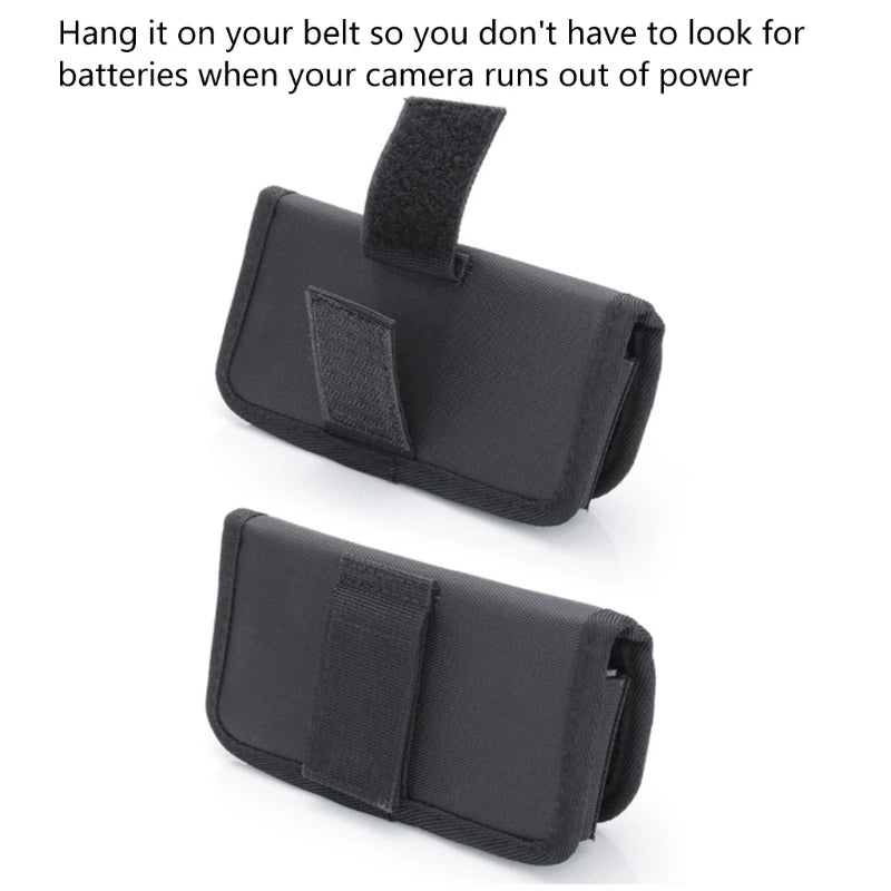 Camera Battery for Case with Card Holder for lp-e6/ en-el15/ np-fw50/ np-f550/ AA Battery and Memory Card