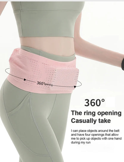 Seamless Invisible Running Waist Belt Bag Unisex Sports Fanny Pack Mobile Phone Bag Gym Running Fitness Jogging Run Cycling Bag