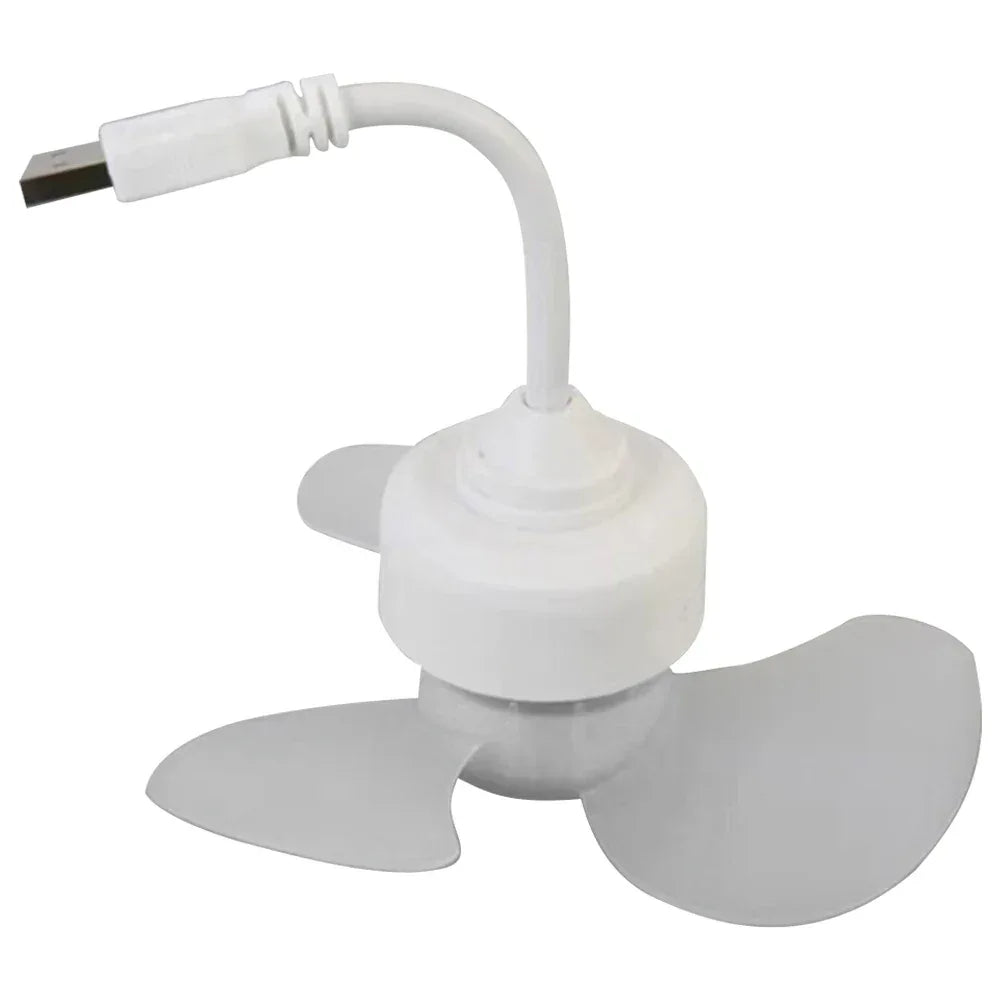 LED Mini Ceiling Fan E27 Base/USB Modern LED Ceiling Fan Hose Extender Indoor Ceiling Fan Light for Bedroom Living Room