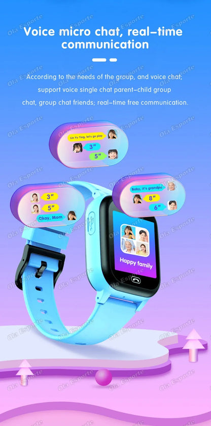 Kids Smart Watch 4G Sim Card 2G Internet SOS LBS Location Call Child SmartWatch Camera Waterproof Watch Phone For Boys Girls
