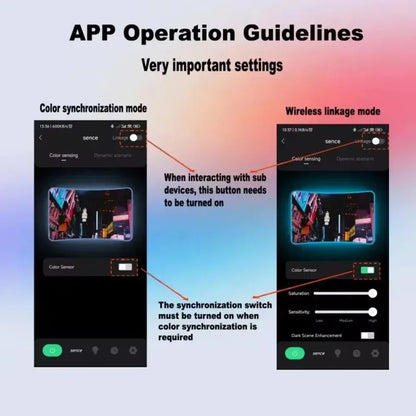 RGB-IC TV Backlight Strip With AR Color Sensor App Control with Music Sync RGB Ambient Light for 55 to 85 Inch Screen Backlight