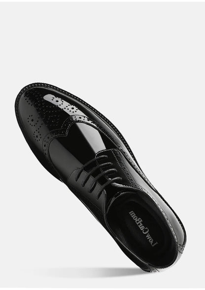 Luxury Men Brogues Patent Leather Elevator Shoes Man Height Increase Insole 8cm/10cm Black Formal Business Wedding Men Shoes New
