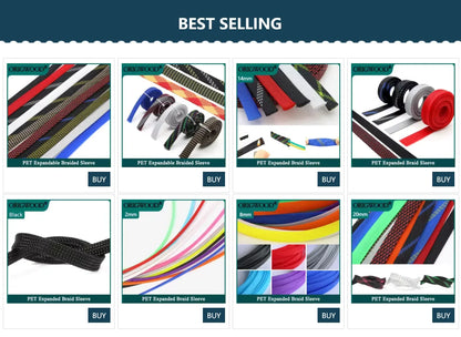 1-50M 2mm Insulated PET Braid Sleeves Sleeving High Density Cable Sheath Wrap Cable Protector Braid For Wires