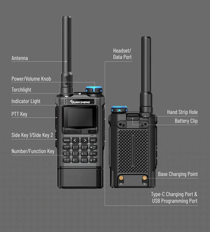 Quansheng UV K1 Mini Walkie Talkie Wireless Set Hunting Camping Long Range Ham Communication Radio K6 Walkier Talkie Transceiver