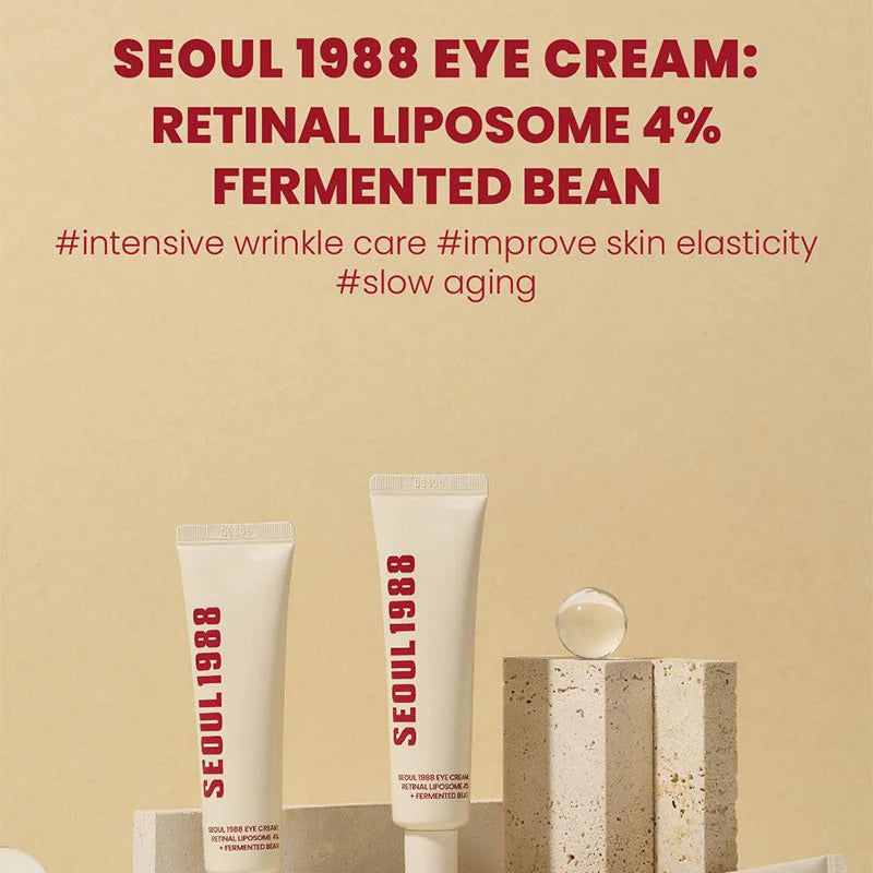Seoul 1988 Retinol Eye Cream 4% Anti Aging Eye Treatment Dark Circles, Wrinkles, Puffiness Firming & Lifting Eye Cream For Women